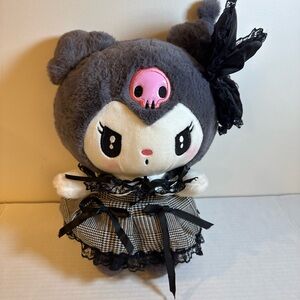 Sanrio Gray and Pink Gothic Kuromi Plush